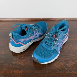 Asics Gel Venture 8 Sneakers Womens Running Shoes Size 7.5 Blue Pink